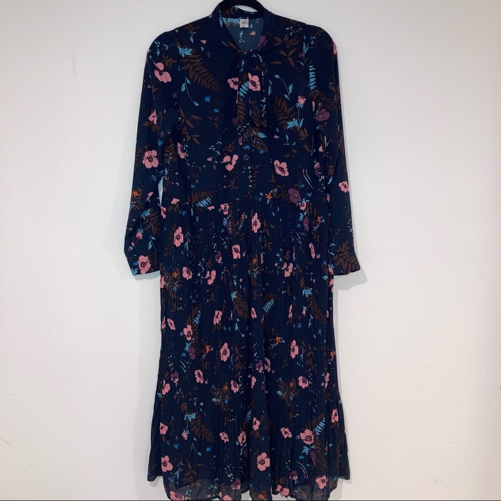 Large floral summer dress Flowy blue